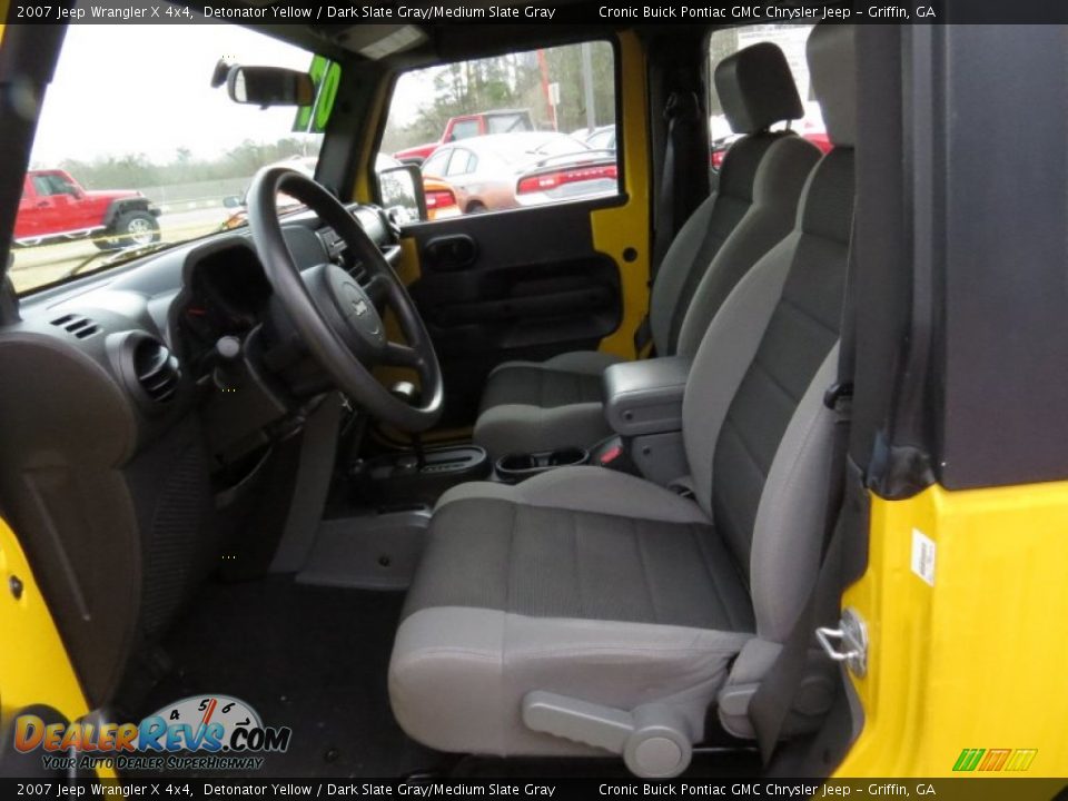 2007 Jeep Wrangler X 4x4 Detonator Yellow / Dark Slate Gray/Medium Slate Gray Photo #12