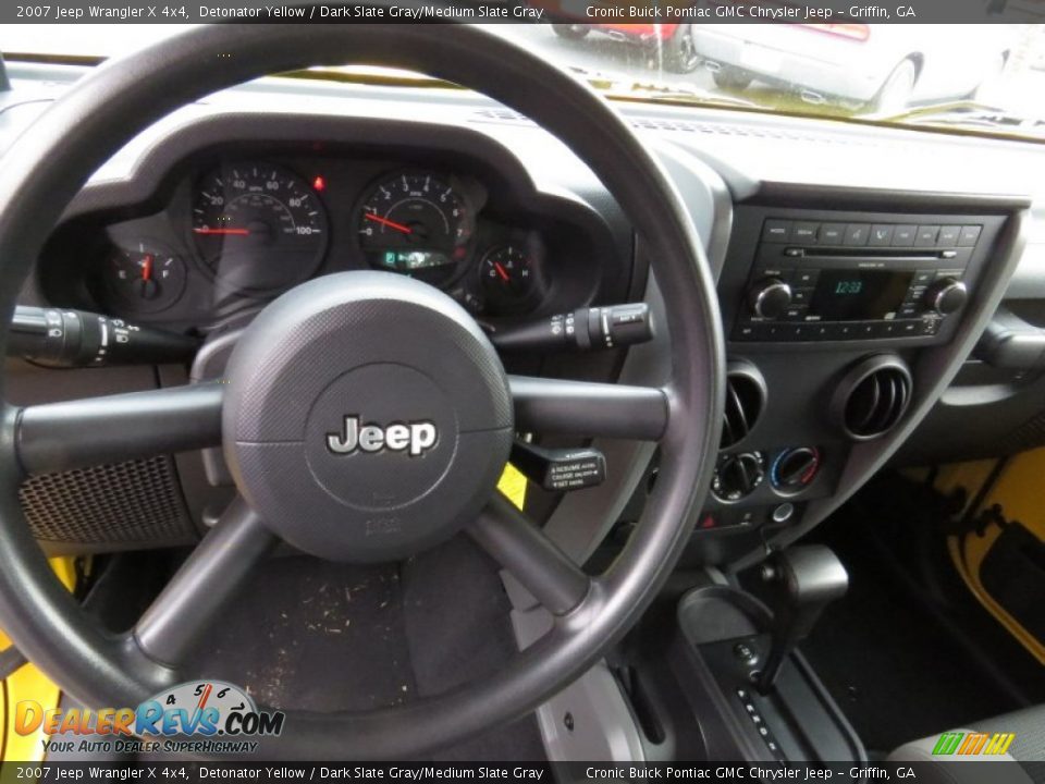 2007 Jeep Wrangler X 4x4 Detonator Yellow / Dark Slate Gray/Medium Slate Gray Photo #14