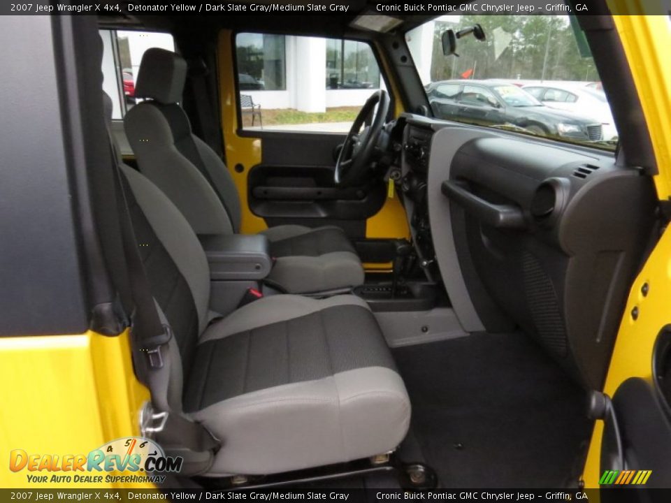 2007 Jeep Wrangler X 4x4 Detonator Yellow / Dark Slate Gray/Medium Slate Gray Photo #17