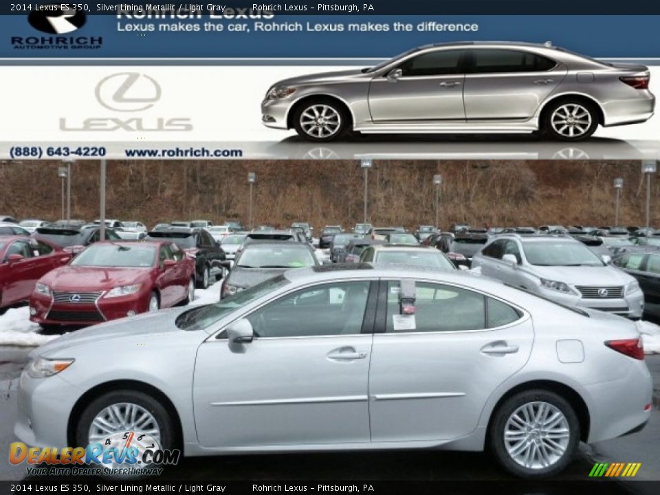 2014 Lexus ES 350 Silver Lining Metallic / Light Gray Photo #1