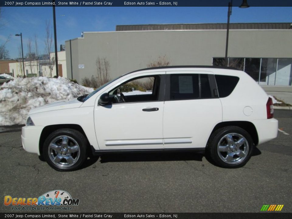 2007 Jeep Compass Limited Stone White / Pastel Slate Gray Photo #3