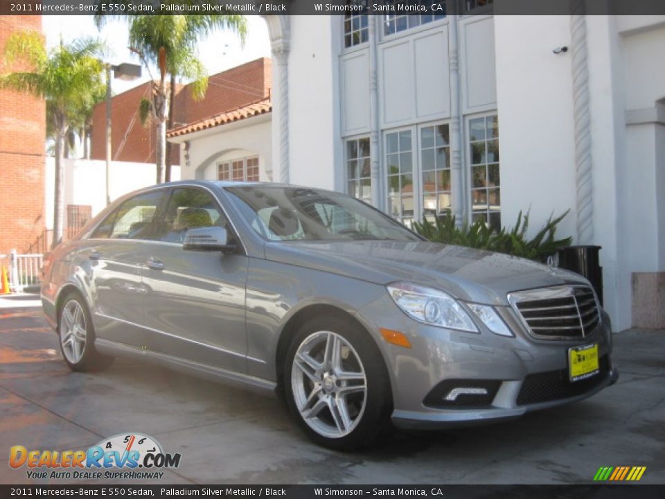 2011 Mercedes-Benz E 550 Sedan Palladium Silver Metallic / Black Photo #1
