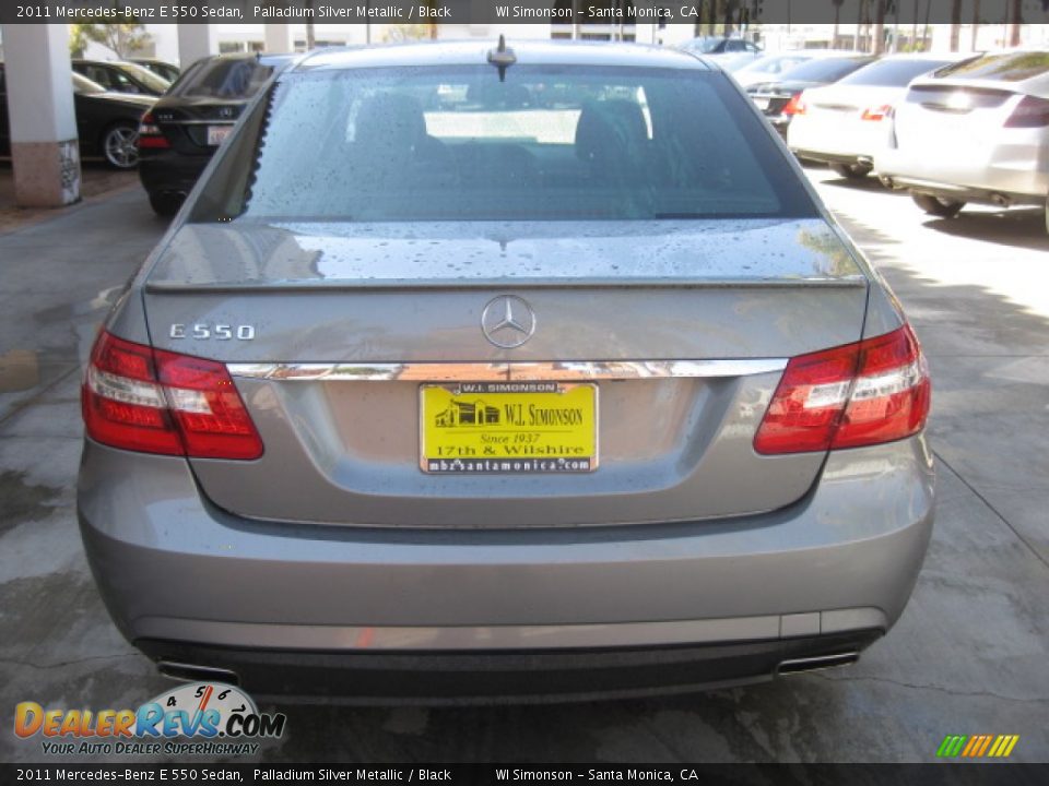 2011 Mercedes-Benz E 550 Sedan Palladium Silver Metallic / Black Photo #3
