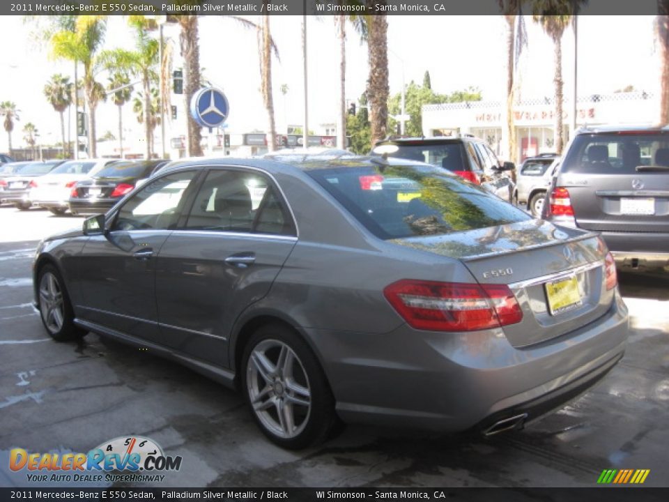 2011 Mercedes-Benz E 550 Sedan Palladium Silver Metallic / Black Photo #4