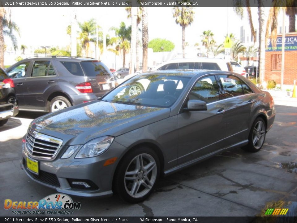 2011 Mercedes-Benz E 550 Sedan Palladium Silver Metallic / Black Photo #5