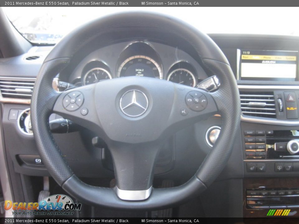 2011 Mercedes-Benz E 550 Sedan Palladium Silver Metallic / Black Photo #12
