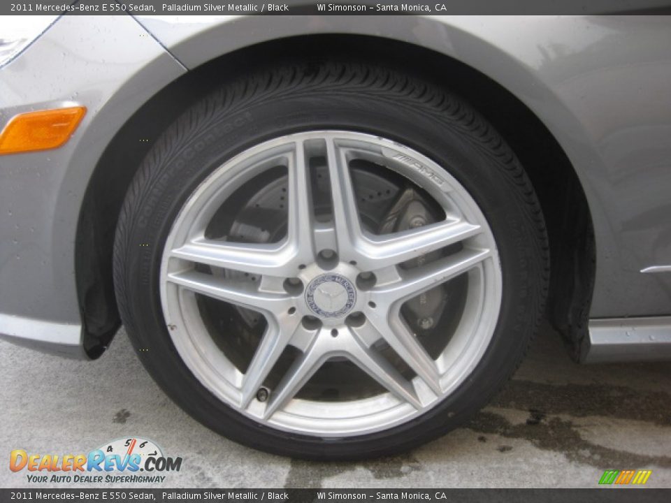 2011 Mercedes-Benz E 550 Sedan Palladium Silver Metallic / Black Photo #24