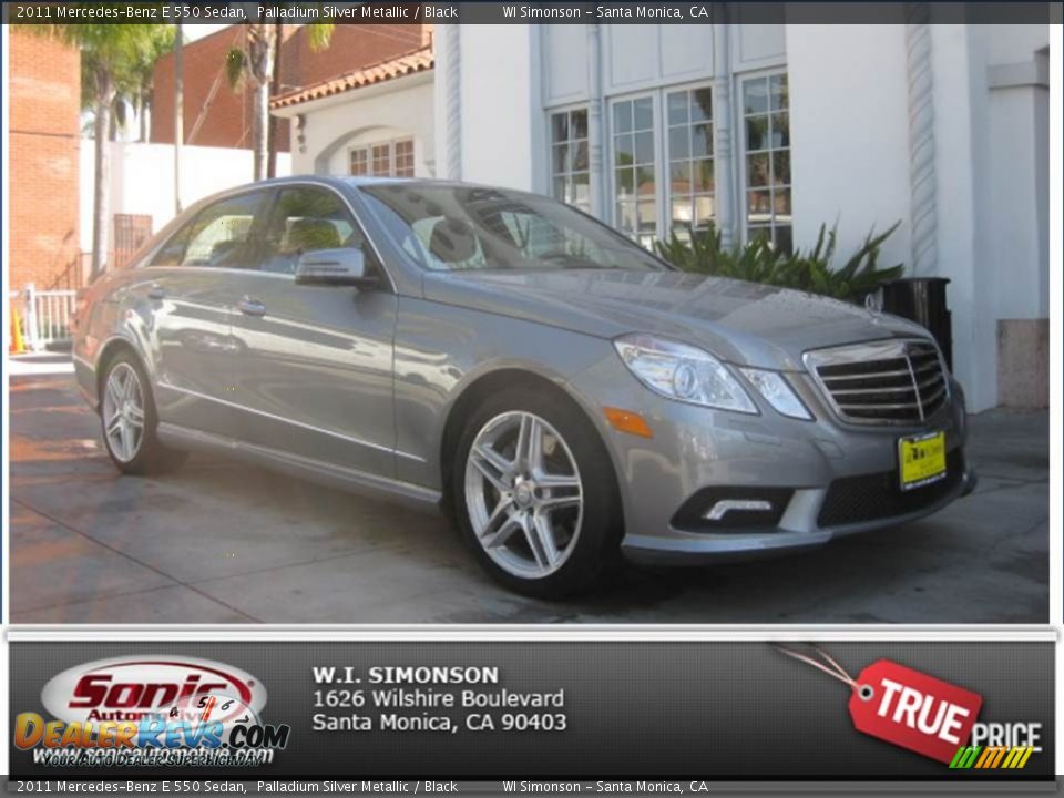 2011 Mercedes-Benz E 550 Sedan Palladium Silver Metallic / Black Photo #26
