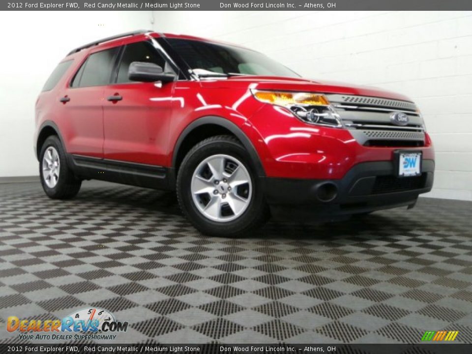 2012 Ford Explorer FWD Red Candy Metallic / Medium Light Stone Photo #1