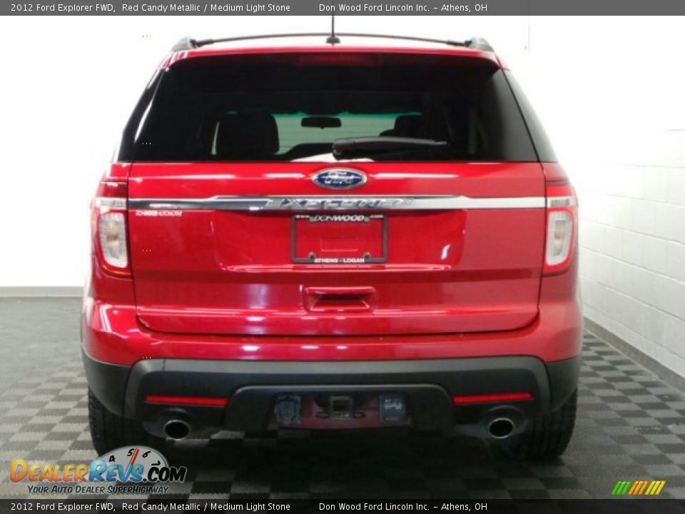 2012 Ford Explorer FWD Red Candy Metallic / Medium Light Stone Photo #4