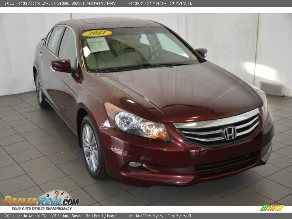 2011 Honda Accord EX-L V6 Sedan Basque Red Pearl / Ivory Photo #1