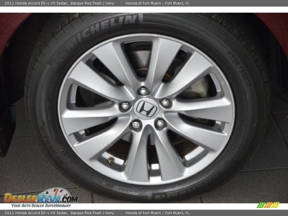 2011 Honda Accord EX-L V6 Sedan Basque Red Pearl / Ivory Photo #3