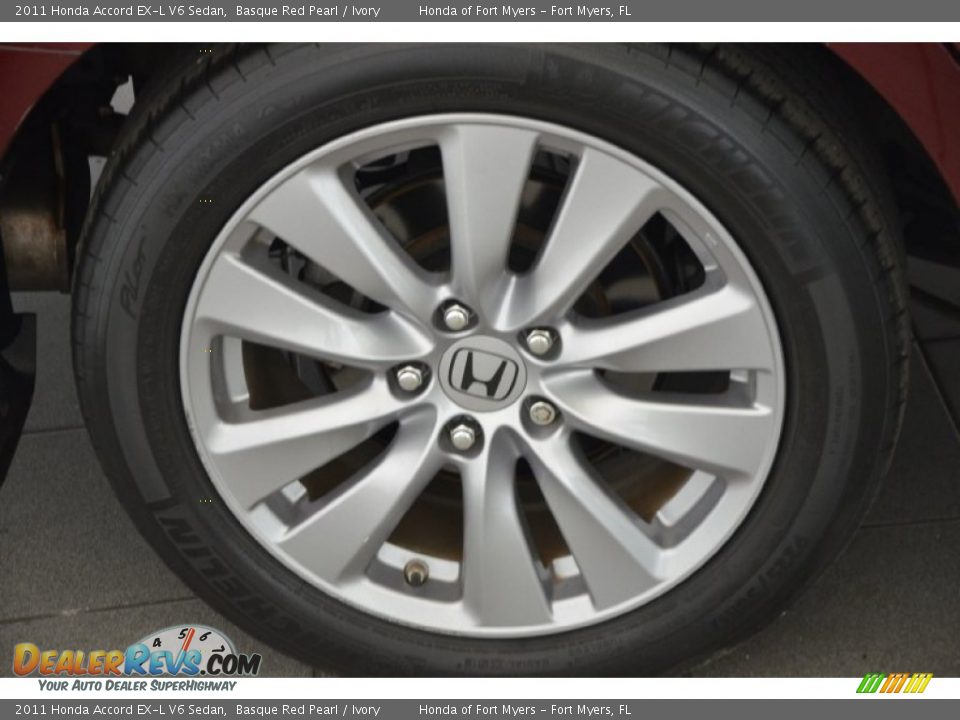 2011 Honda Accord EX-L V6 Sedan Basque Red Pearl / Ivory Photo #4