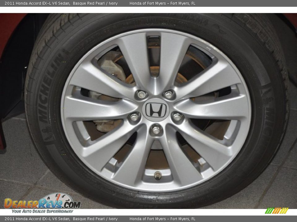 2011 Honda Accord EX-L V6 Sedan Basque Red Pearl / Ivory Photo #9