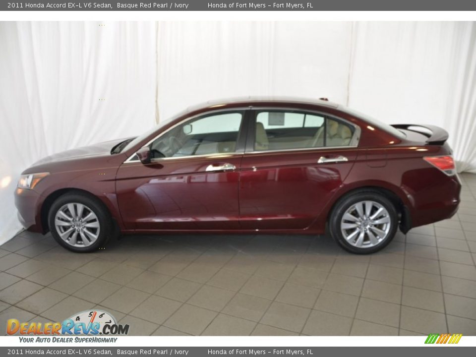 2011 Honda Accord EX-L V6 Sedan Basque Red Pearl / Ivory Photo #10