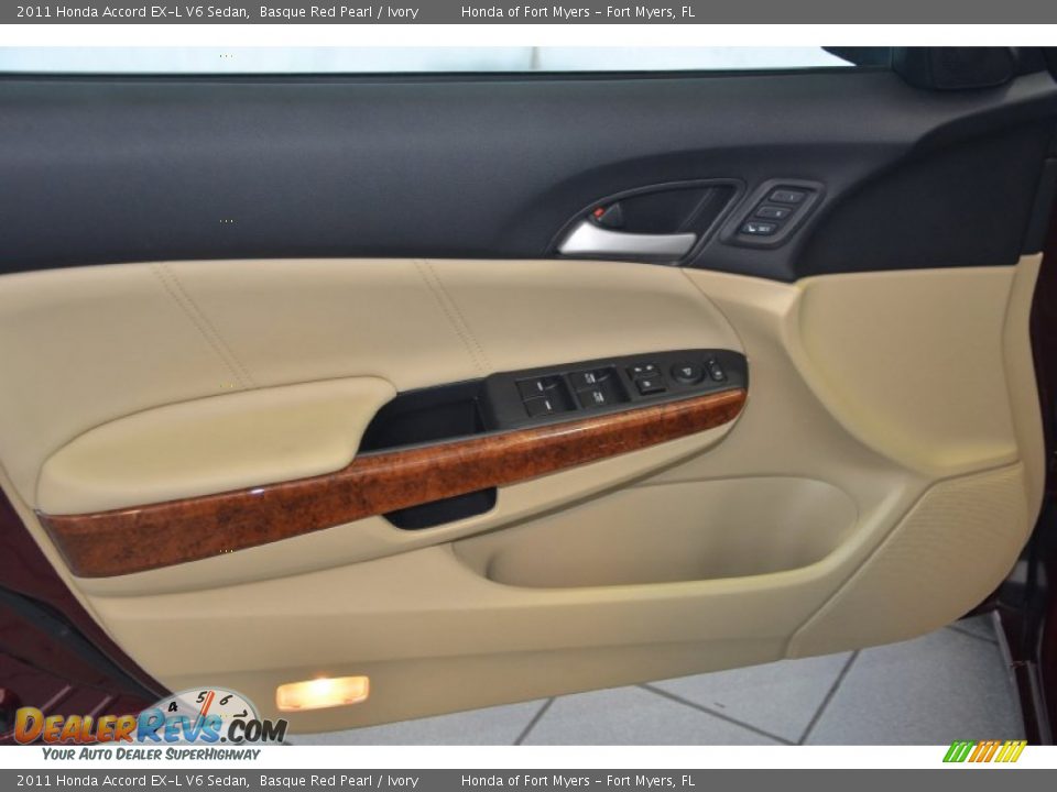 2011 Honda Accord EX-L V6 Sedan Basque Red Pearl / Ivory Photo #11