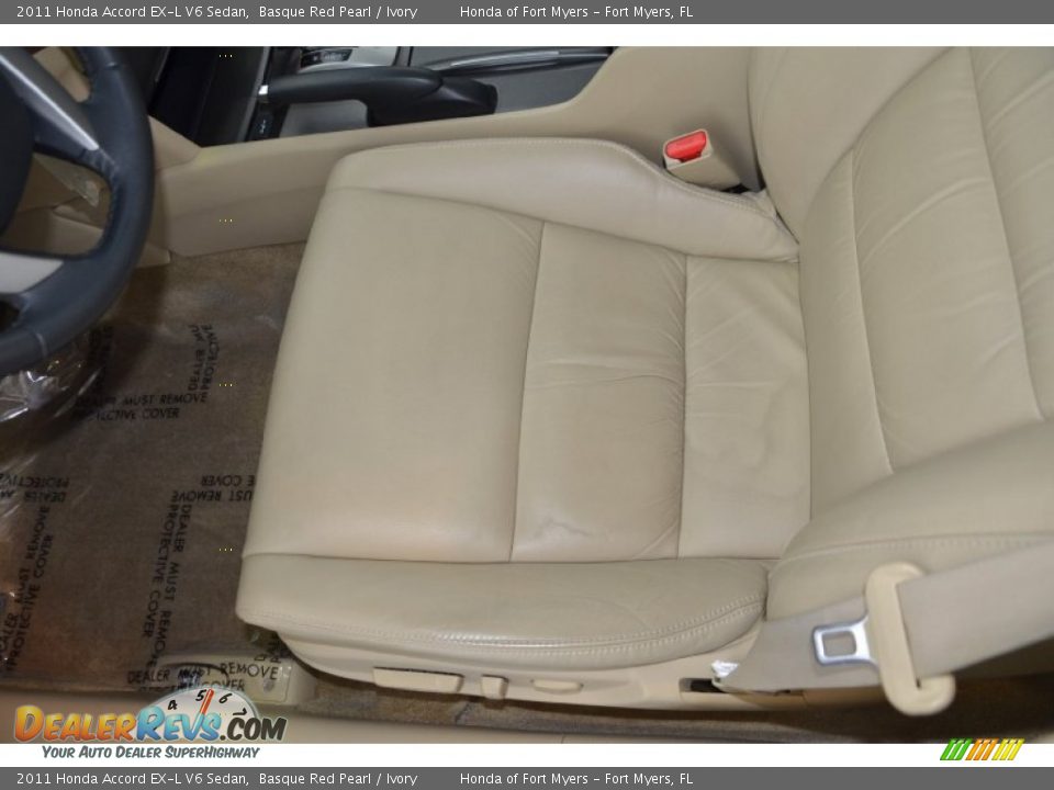 2011 Honda Accord EX-L V6 Sedan Basque Red Pearl / Ivory Photo #13