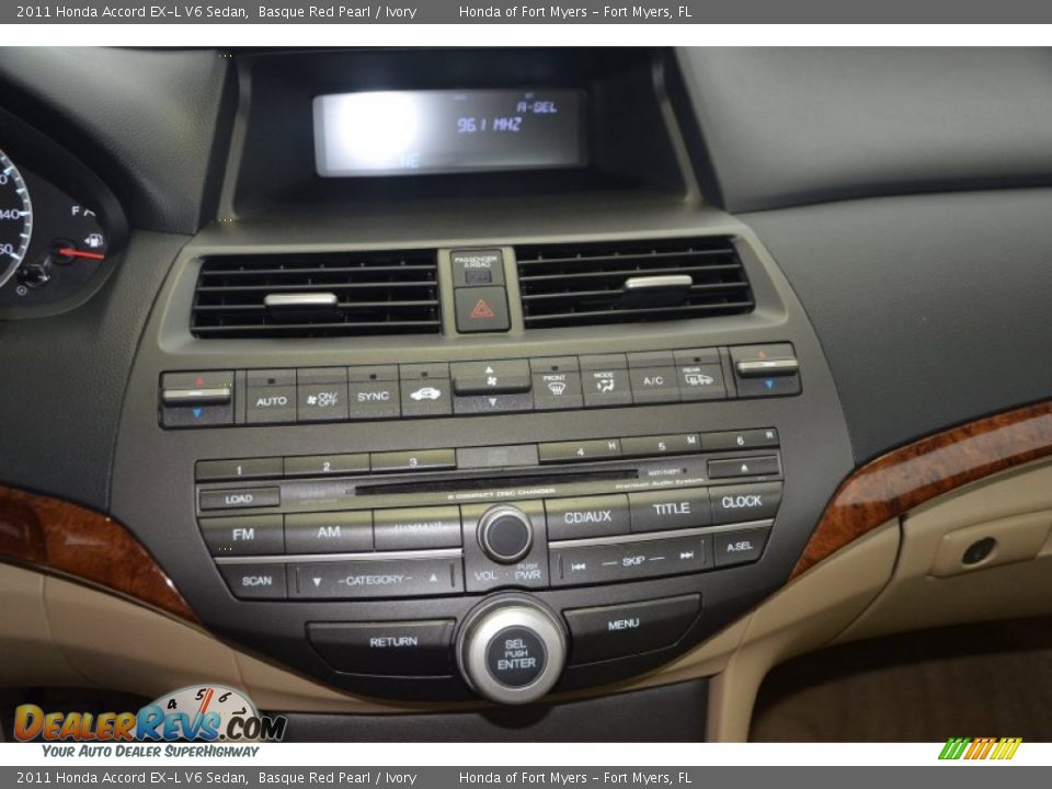 2011 Honda Accord EX-L V6 Sedan Basque Red Pearl / Ivory Photo #17