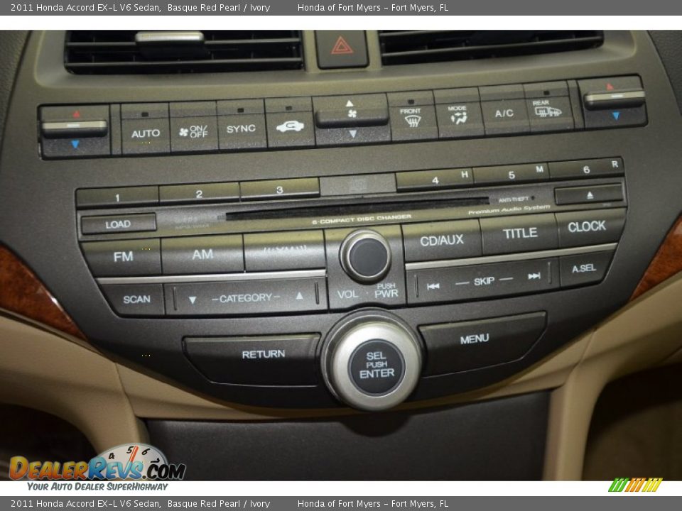 2011 Honda Accord EX-L V6 Sedan Basque Red Pearl / Ivory Photo #18