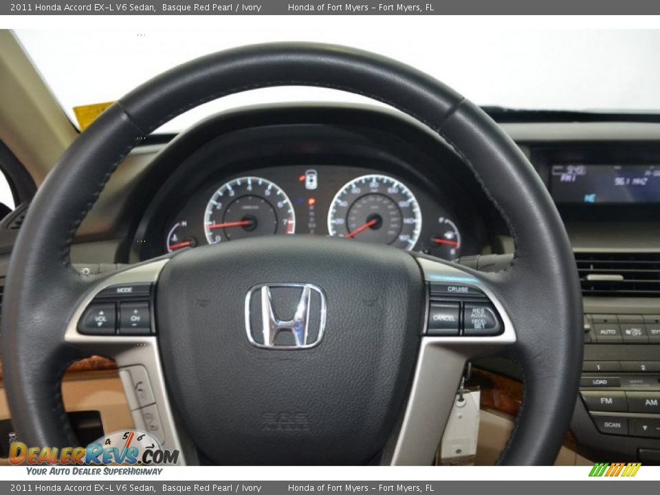 2011 Honda Accord EX-L V6 Sedan Basque Red Pearl / Ivory Photo #20