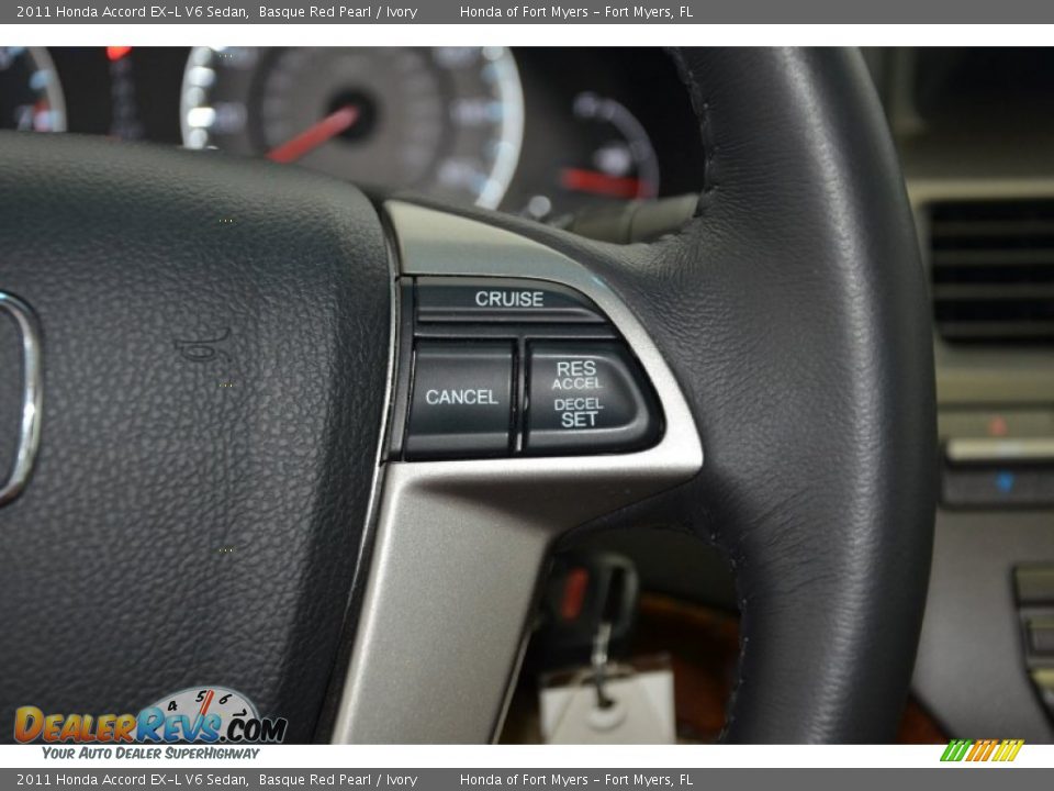 2011 Honda Accord EX-L V6 Sedan Basque Red Pearl / Ivory Photo #21