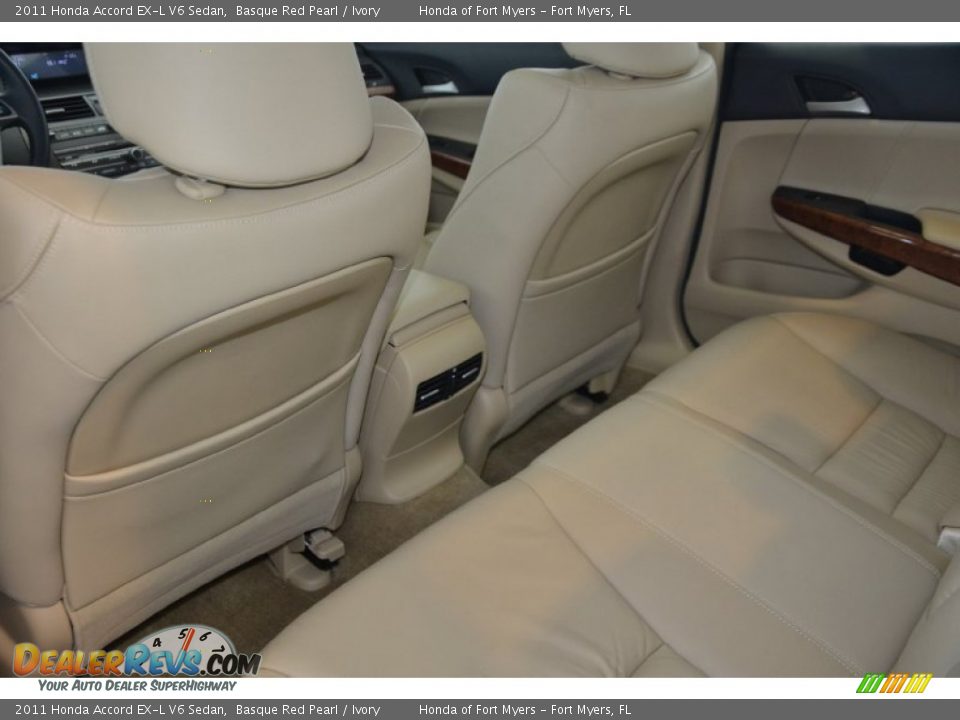 2011 Honda Accord EX-L V6 Sedan Basque Red Pearl / Ivory Photo #26