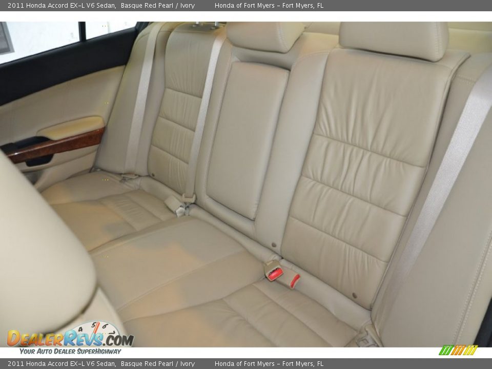2011 Honda Accord EX-L V6 Sedan Basque Red Pearl / Ivory Photo #27
