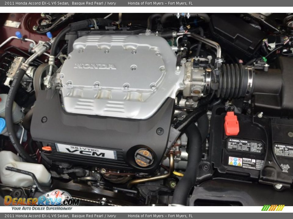 2011 Honda Accord EX-L V6 Sedan Basque Red Pearl / Ivory Photo #34