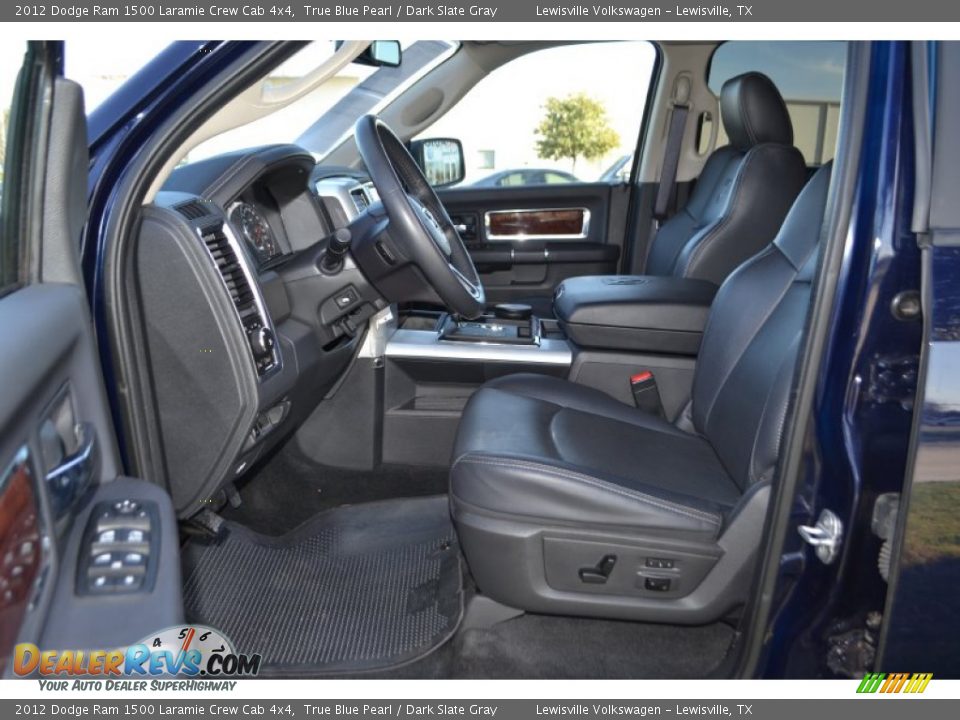 2012 Dodge Ram 1500 Laramie Crew Cab 4x4 True Blue Pearl / Dark Slate Gray Photo #9