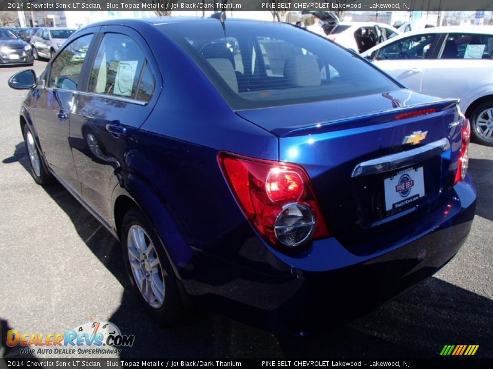 2014 Chevrolet Sonic LT Sedan Blue Topaz Metallic / Jet Black/Dark Titanium Photo #2