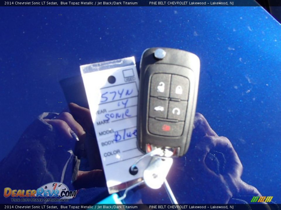 2014 Chevrolet Sonic LT Sedan Blue Topaz Metallic / Jet Black/Dark Titanium Photo #11