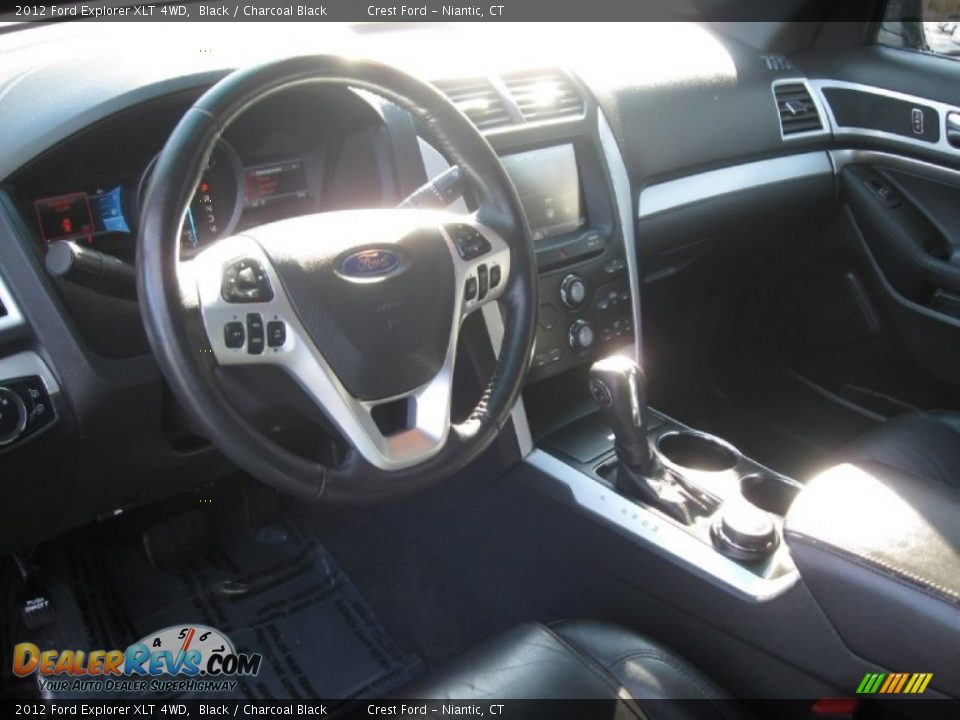 2012 Ford Explorer XLT 4WD Black / Charcoal Black Photo #10