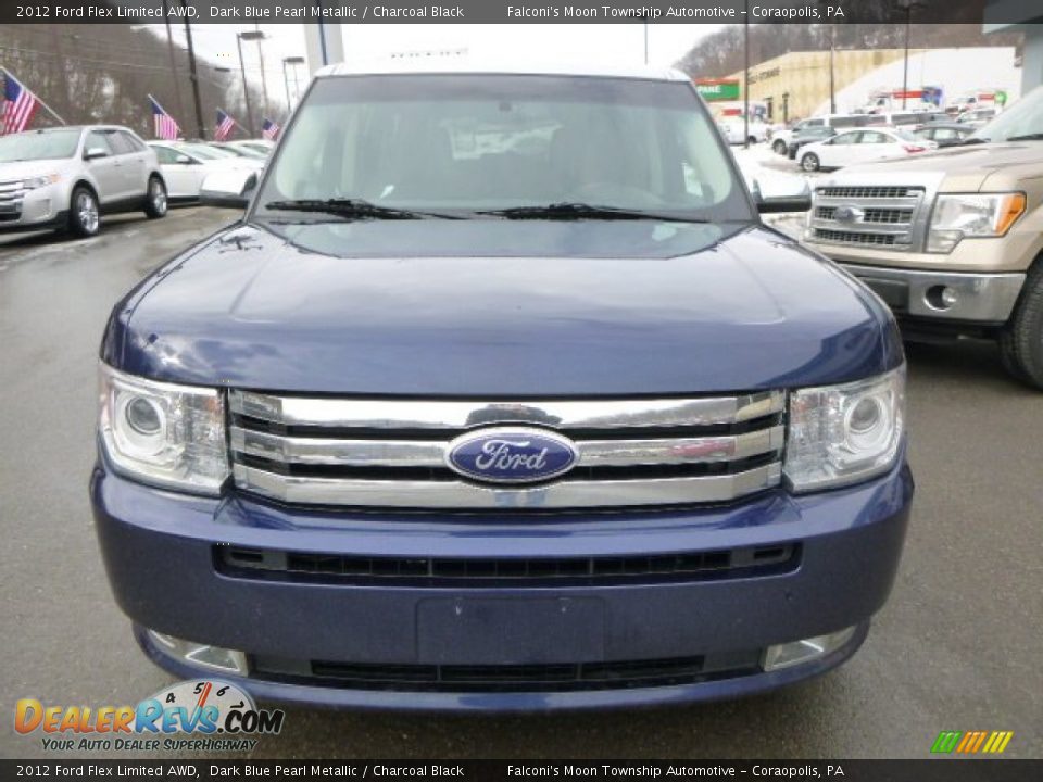 2012 Ford Flex Limited AWD Dark Blue Pearl Metallic / Charcoal Black Photo #7