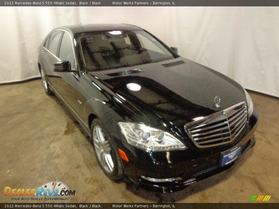 2012 Mercedes-Benz S 550 4Matic Sedan Black / Black Photo #1