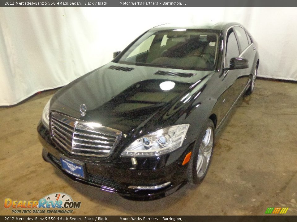 2012 Mercedes-Benz S 550 4Matic Sedan Black / Black Photo #3