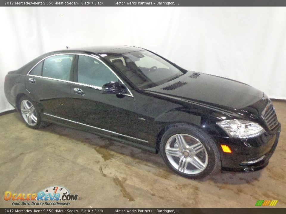 2012 Mercedes-Benz S 550 4Matic Sedan Black / Black Photo #6