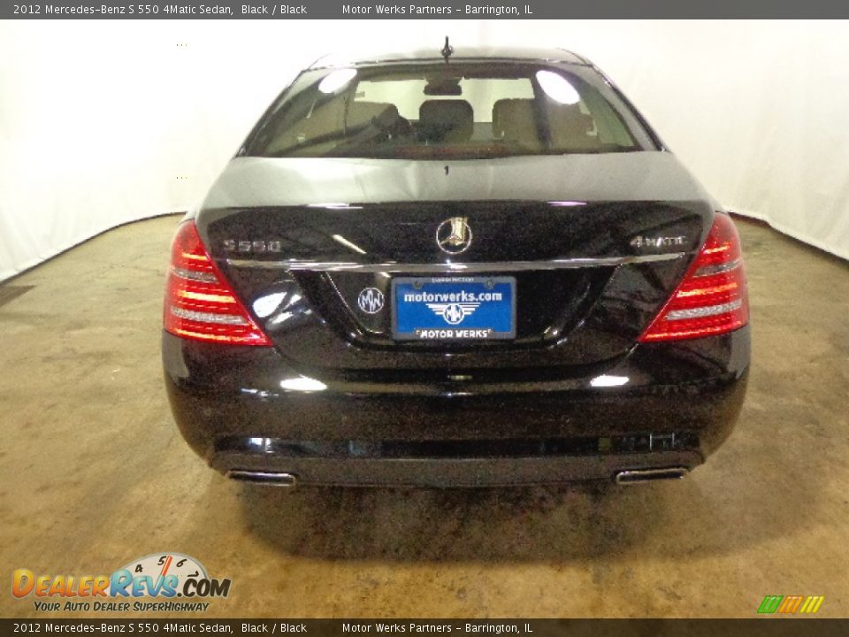 2012 Mercedes-Benz S 550 4Matic Sedan Black / Black Photo #10