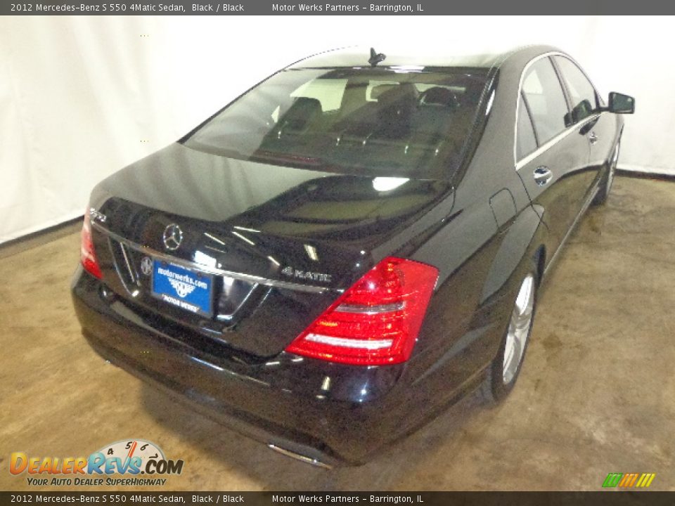 2012 Mercedes-Benz S 550 4Matic Sedan Black / Black Photo #12