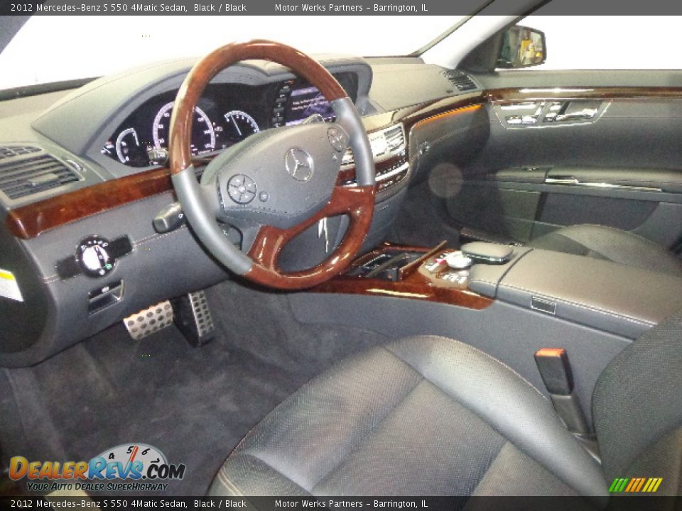 2012 Mercedes-Benz S 550 4Matic Sedan Black / Black Photo #22