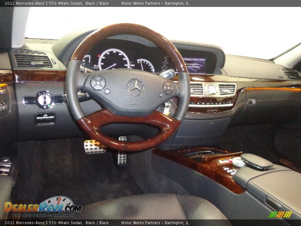 2012 Mercedes-Benz S 550 4Matic Sedan Black / Black Photo #24