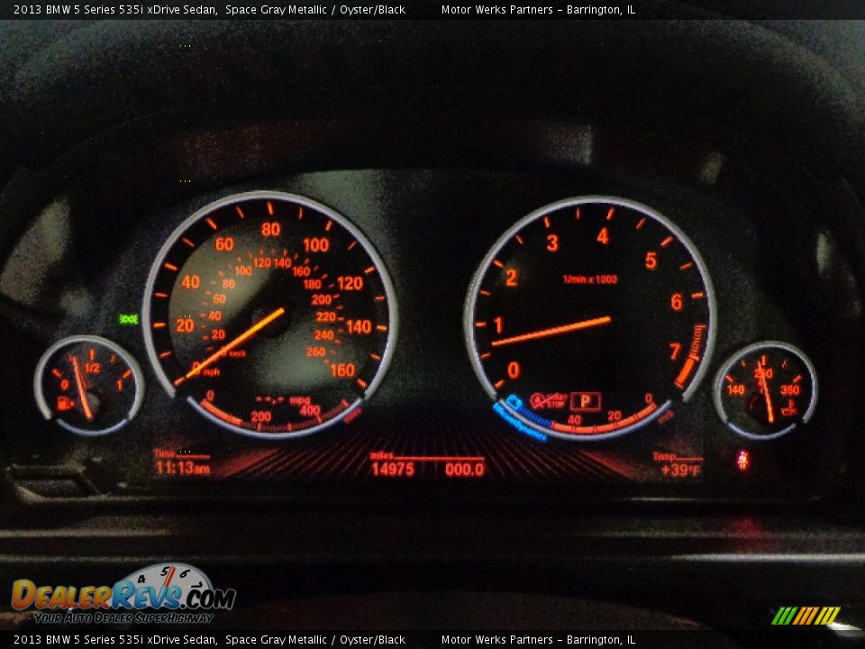 2013 BMW 5 Series 535i xDrive Sedan Space Gray Metallic / Oyster/Black Photo #31