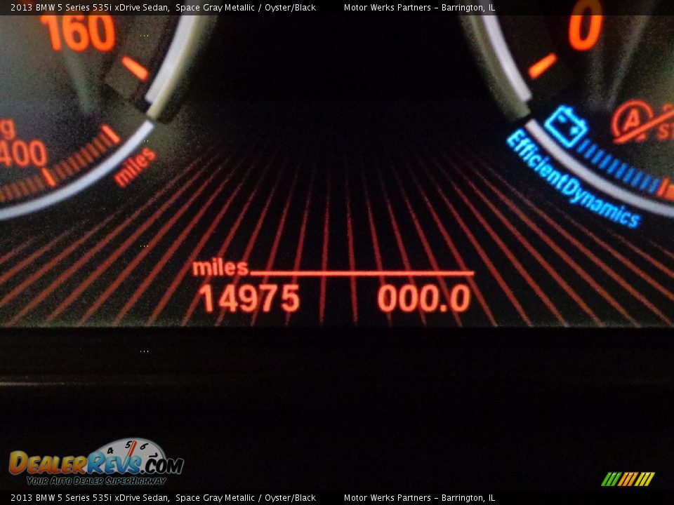 2013 BMW 5 Series 535i xDrive Sedan Space Gray Metallic / Oyster/Black Photo #32