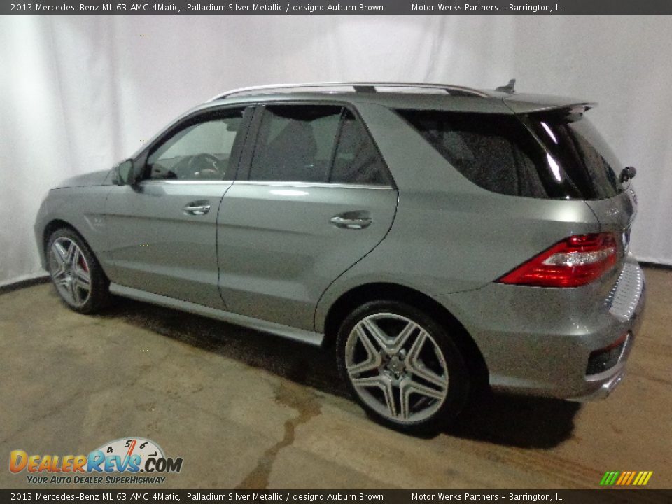 2013 Mercedes-Benz ML 63 AMG 4Matic Palladium Silver Metallic / designo Auburn Brown Photo #5