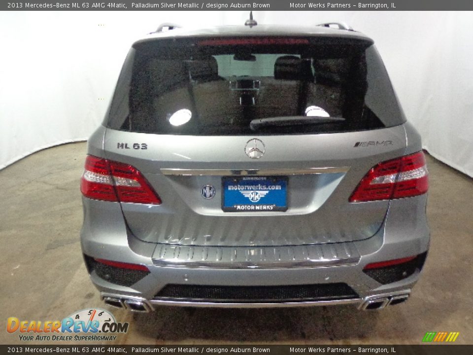 2013 Mercedes-Benz ML 63 AMG 4Matic Palladium Silver Metallic / designo Auburn Brown Photo #7
