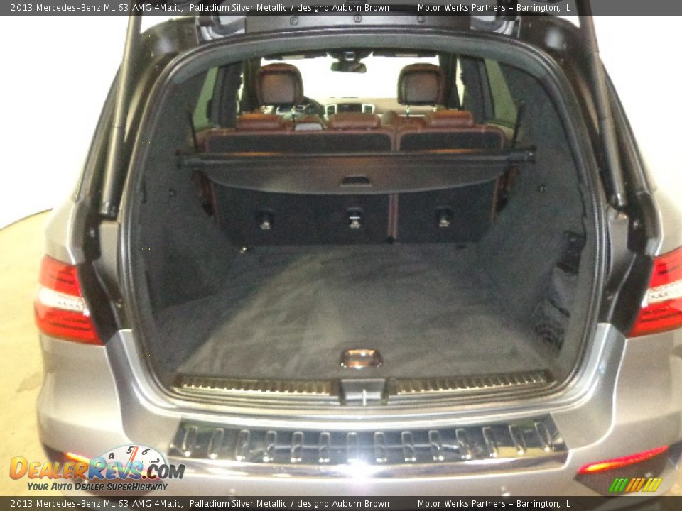 2013 Mercedes-Benz ML 63 AMG 4Matic Palladium Silver Metallic / designo Auburn Brown Photo #8