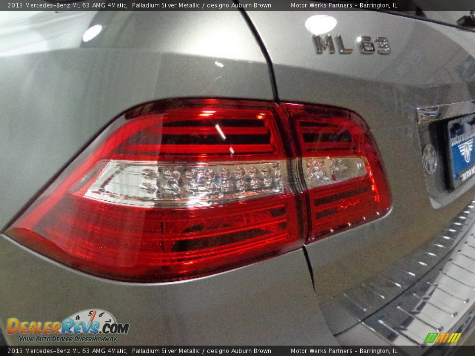 2013 Mercedes-Benz ML 63 AMG 4Matic Palladium Silver Metallic / designo Auburn Brown Photo #15