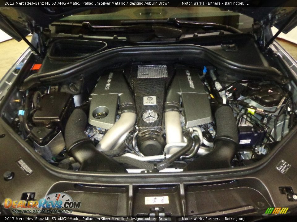 2013 Mercedes-Benz ML 63 AMG 4Matic Palladium Silver Metallic / designo Auburn Brown Photo #21
