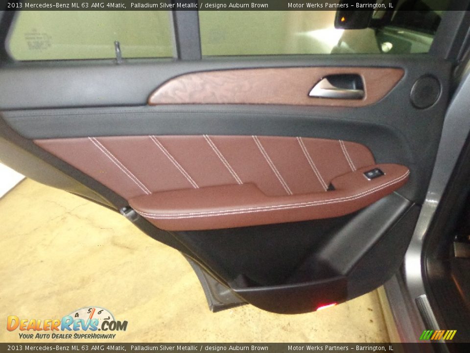 2013 Mercedes-Benz ML 63 AMG 4Matic Palladium Silver Metallic / designo Auburn Brown Photo #29