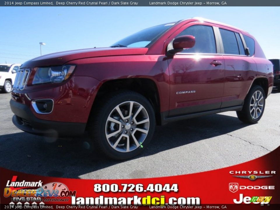 2014 Jeep Compass Limited Deep Cherry Red Crystal Pearl / Dark Slate Gray Photo #1