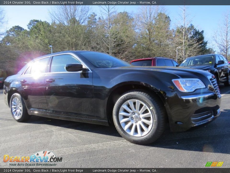 2014 Chrysler 300 Gloss Black / Black/Light Frost Beige Photo #4